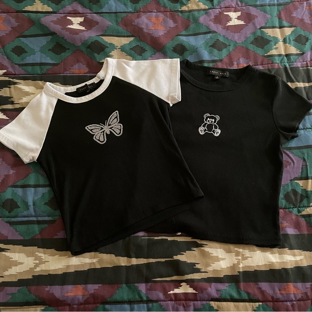 2/$12 Faded Rose Girls Tops